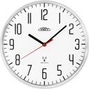 Plastové hodiny biele/lesklé strieborné PRIM Radio ∅ 292 × 48 mm