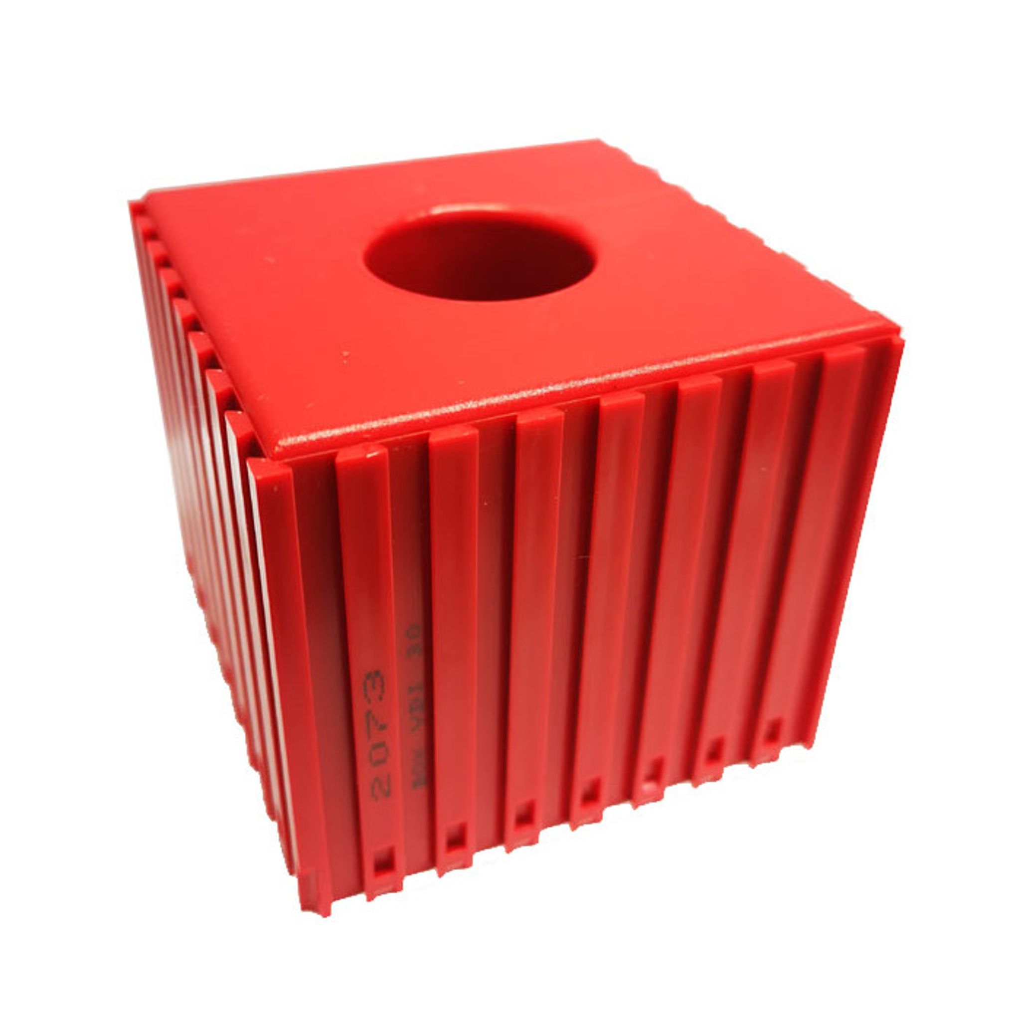 Plastový box pre upínač nástroja VDI 30, modul 8x8, 1 dutina, červená