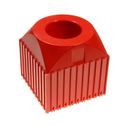 Plastový box pre upínač nástroja VDI 50, modul 10x10, 1 dutina, červená