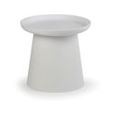 Plastový kávový stolek FUNGO, průměr 50 cm, bílý