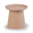 Plastový kávový stolek FUNGO, průměr 50 cm, cihlový