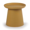 Plastový kávový stolek FUNGO, průměr 50 cm, okrový