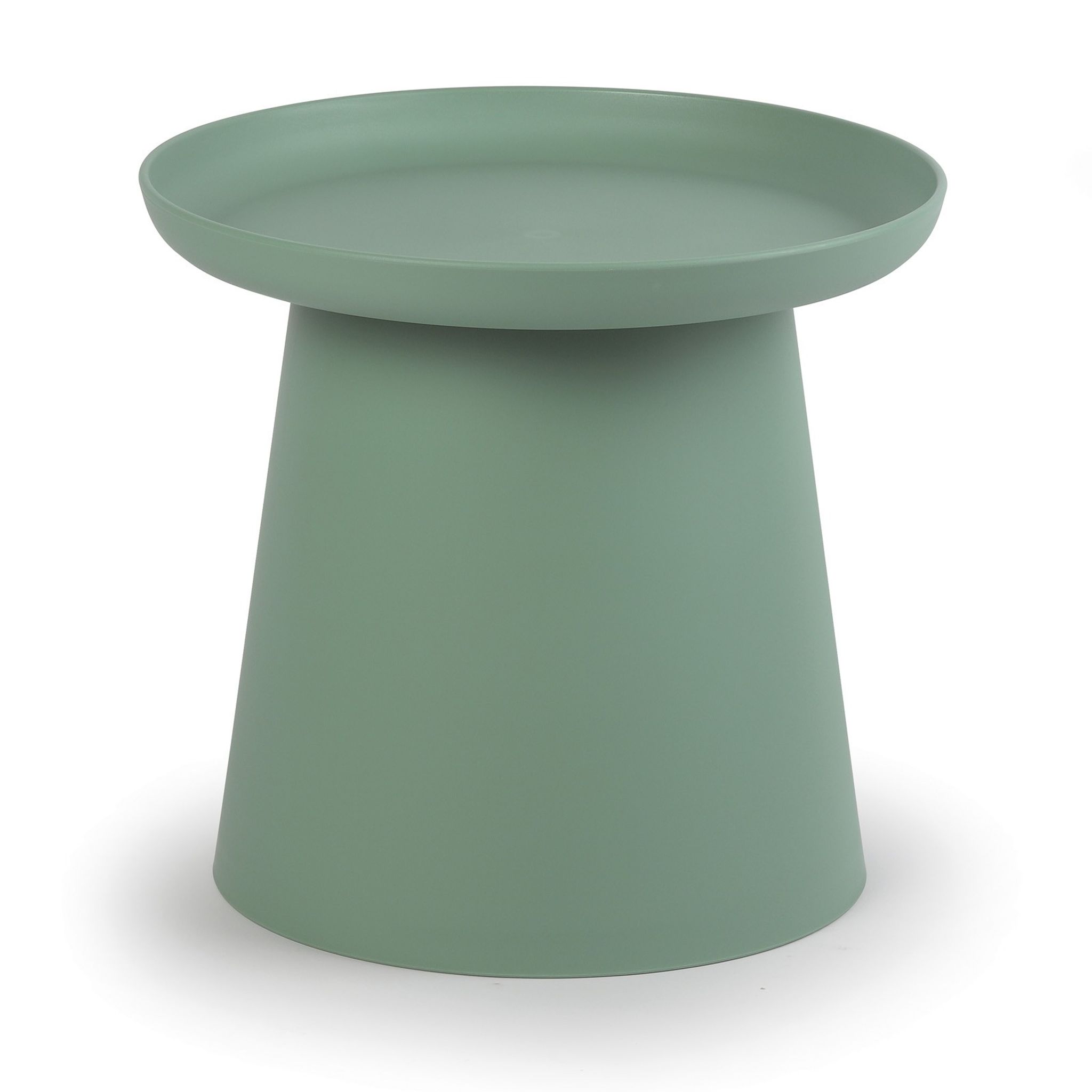 Plastový kávový stolek FUNGO, průměr 50 cm, zelený