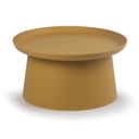 Plastový kávový stolek FUNGO, průměr 70 cm, okrový