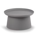Plastový kávový stolek FUNGO, průměr 70 cm, šedý