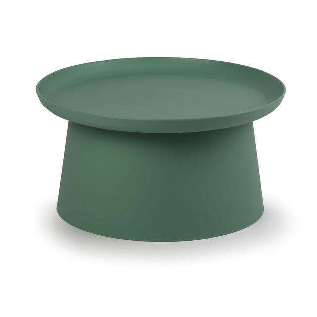 Plastový kávový stolek FUNGO, průměr 700 mm, zelený