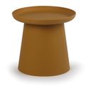 Plastový kávový stolík FUNGO, priemer 500 mm, okrový
