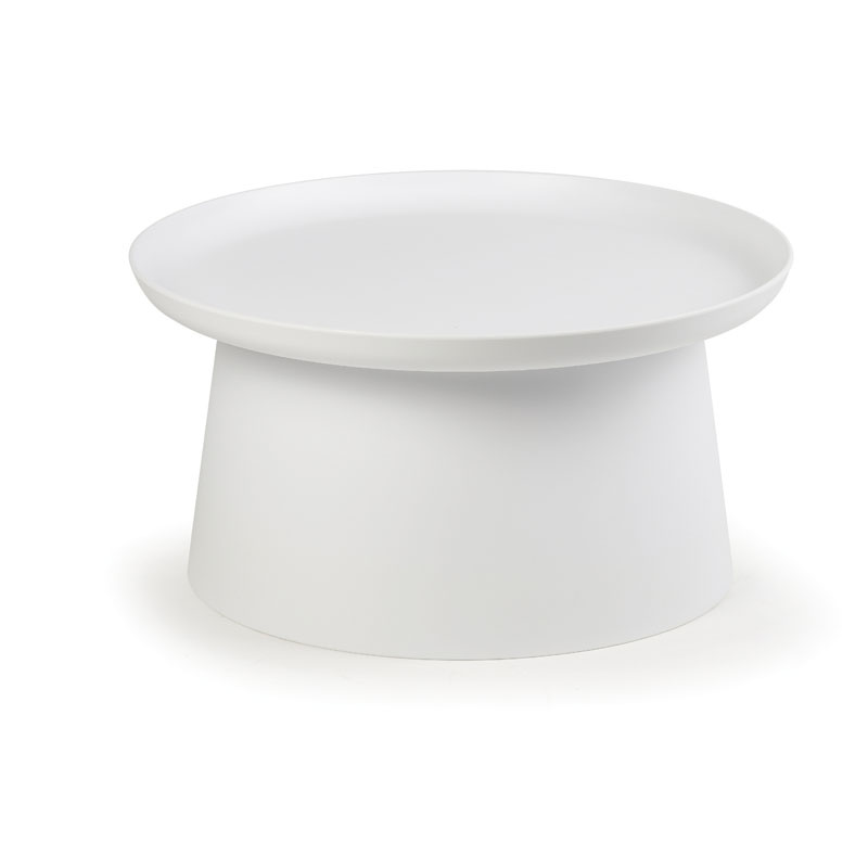 Fotografia produktu: Plastový kávový stolík FUNGO, priemer 70 cm, biely
