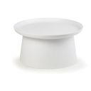 Plastový kávový stolík FUNGO, priemer 70 cm, biely