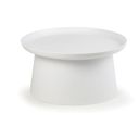 Plastový kávový stolík FUNGO, priemer 700 mm, biely