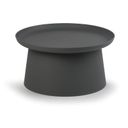 Plastový kávový stolík FUNGO, priemer 700 mm, sivý