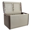 Plastový odkladací box s vekom, 960x570x530 mm, béžový