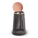 Plastový odpadkový koš na 120 l pytle, černý, červené víko