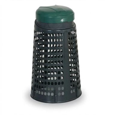 Plastový odpadkový koš na 120 L pytle, zelený tmavý