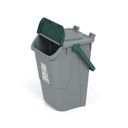 Plastový odpadkový kôš na triedenie odpadu ECOLOGY II, 35 l, sivá/zelená