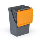 Plastový odpadkový koš pro třídění odpadu, šedá + žlutá, 35 l