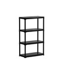 Plastový regál TEMPO, 1330 x 800 x 400 mm, 4 polic