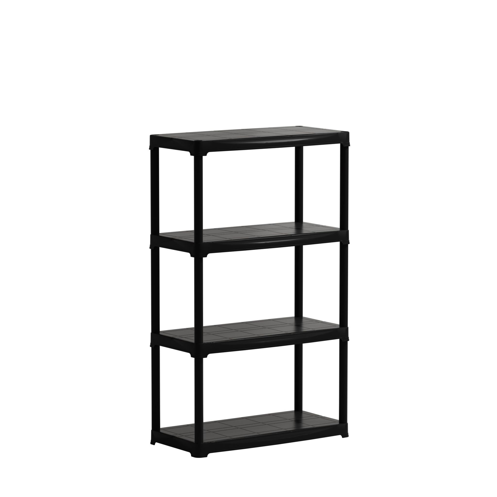 Plastový regál TEMPO, 1330 x 800 x 400 mm, 4 polic