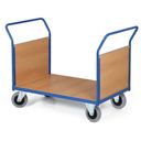 Plattformwagen - 2 Handgriffe, Holzwände, Ladefläche 1000 x 700 mm, 200 kg