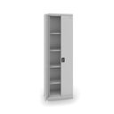 Plechová policová skříňka na nářadí, dvoudveřová, cylindrický zámek, 1990 x 600 x 435 mm