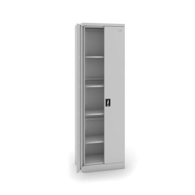 Plechová policová skříňka na nářadí, dvoudveřová, cylindrický zámek, 1990 x 600 x 435 mm