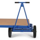 Plošinový vozík s ojí, bočnice vepředu/vzadu, 1000x2000 mm, 1500 kg, plná kola