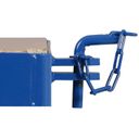 Plošinový vozík s ojí, mřížové bočnice, 1000x2000 mm, 1500 kg, plná kola