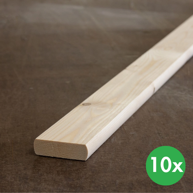 Plotovky, rovné, balení 10 ks, 20 x 95 x 1000 mm