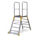 Podestleiter, Aluminium, ALVE FORTE, 2x5 Sprossen, Plattformhöhe 1,04 m