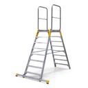 Podestleiter, Aluminium, ALVE FORTE, 2x8 Sprossen, Plattformhöhe 1,68 m