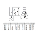 Podestleiter ALVE FORTE, 2x3 Sprossen, Plattformhöhe 0,62 m