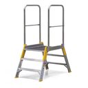 Podestleiter ALVE FORTE, 2x3 Sprossen, Plattformhöhe 0,62 m
