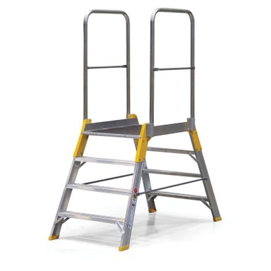 Podestleiter ALVE FORTE, 2x4 Sprossen, Plattformhöhe 0,83 m