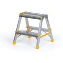 Podestleiter beidseitig aus Aluminium ALVE EUROSTYL, 2x2 Stufen, Höhe 0,4 m