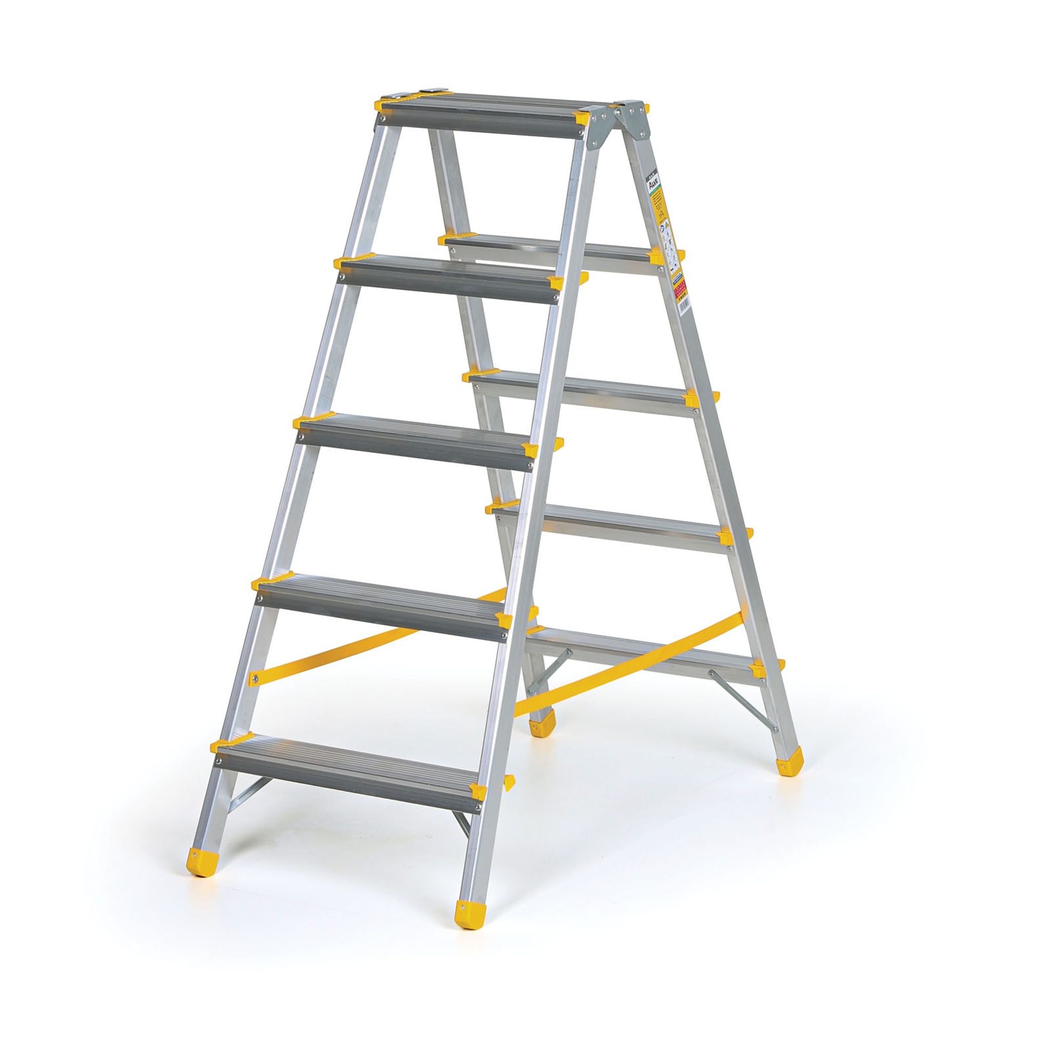 Podestleiter beidseitig aus Aluminium ALVE EUROSTYL, 2x5 Stufen, Höhe 1,04 m