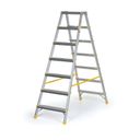 Podestleiter beidseitig aus Aluminium ALVE EUROSTYL, 2x7 Stufen, Höhe 1,46 m