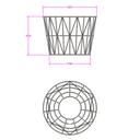 Podnož pre konferenčný stolík STILO, 600 x 420 mm, čierna