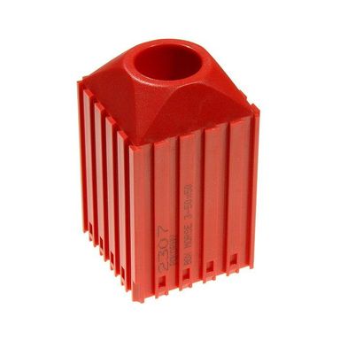 Pojemnik plastikowy na narzędzie z chwytem stożkowym MORSE M3 50x50, moduł 5x5, 1 gniazdo, czerwony