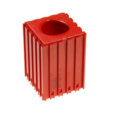 Pojemnik plastikowy na uchwyt narzędziowy typu CAPTO C4, moduł 5x5, 1 gniazdo, czerwony