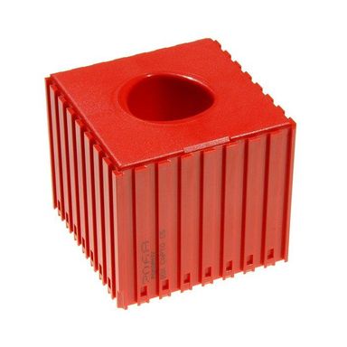 Pojemnik plastikowy na uchwyt narzędziowy typu CAPTO C5, moduł 8x8, 1 gniazdo, czerwony
