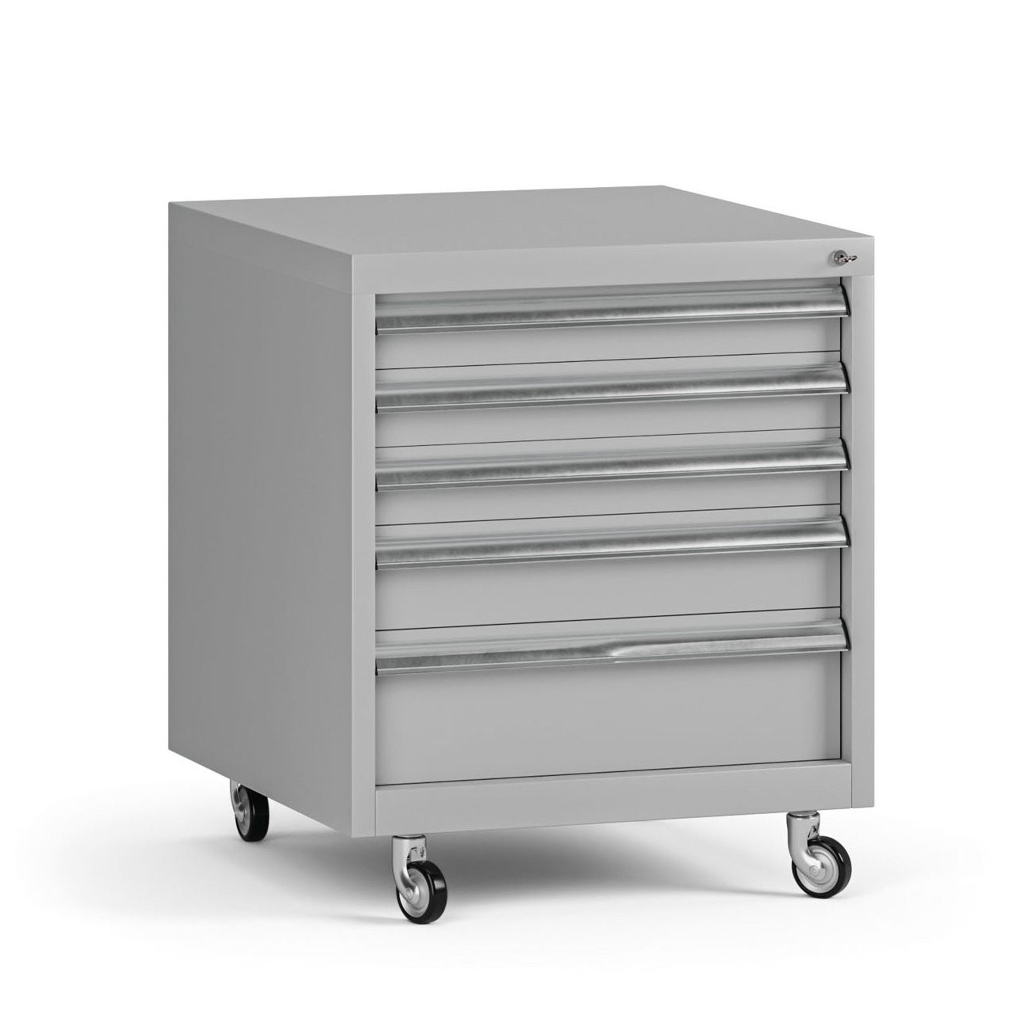 Pojízdný dílenský vozík na nářadí G345 k pracovním stolům do dílny, 5 zásuvek, 565 x 580 x 670 mm