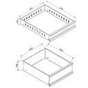 Pojízdný dílenský vozík na nářadí k pracovním stolům do dílny GD, 3 zásuvky, 575 x 600 x 850 mm, modrá