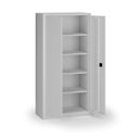 Policová dielenská skriňa 2-dverová, 4 police, 1950 × 950 × 500 mm, sivé dvere