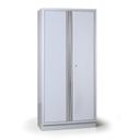 Policová dielenská skriňa 2-dverová G2, 4 police, zámok, 915 x 458 x 2000 mm, sivá