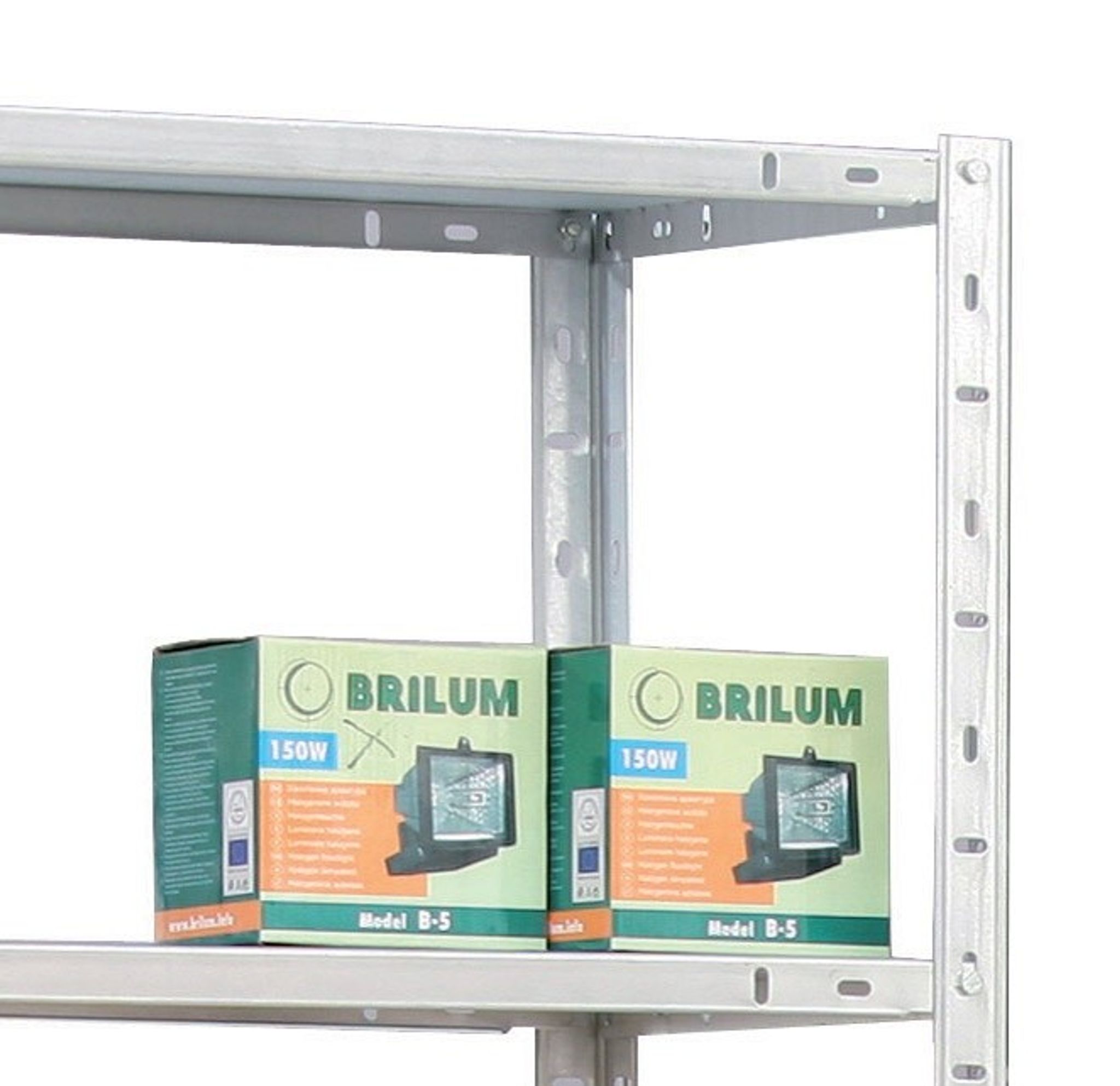 Policové regály 1+1 ZADARMO, 75 kg, 2000 x 1000 x 500 mm, 6 políc, biely