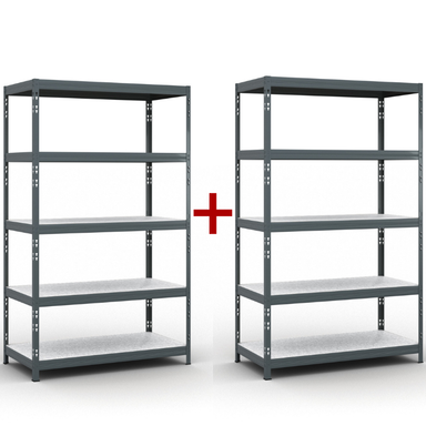 Policový regál 1+1 ZADARMO, 1966x1200x600 mm, nosnosť 280kg