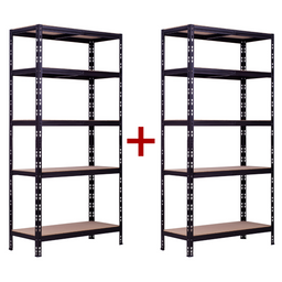 Policový regál 1+1 ZADARMO, nosnosť 175 kg, 1800 x 900 x 450 mm
