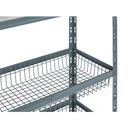 Policový regál s košmi, 1790 x 900 x 400 mm, nosnosť 175 kg, 1 polica + 4 koše