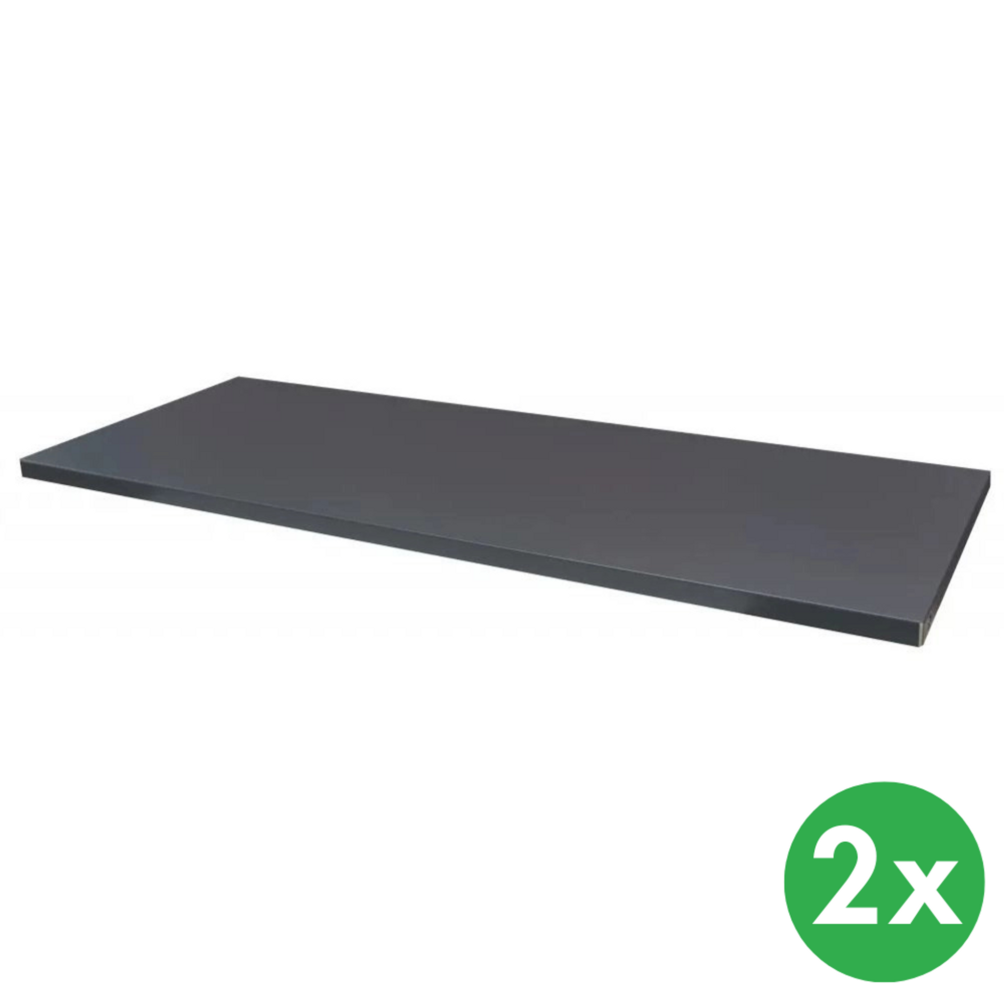 Półka do szaf warsztatowych METAL, 1200 x 400 mm, ciemno szary, 2 szt