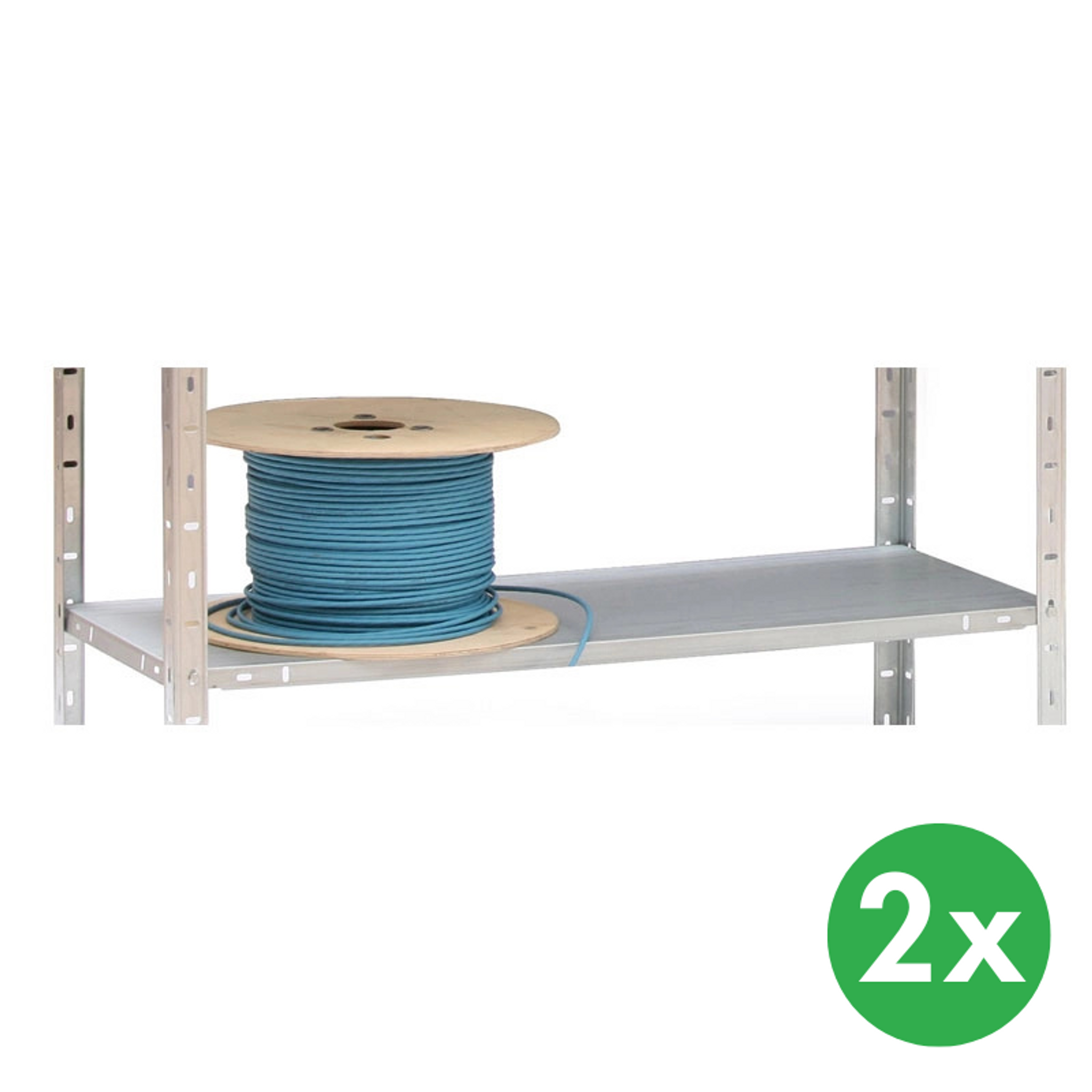 Półki dodatkowe, 80 kg, 1000 x 400 mm, ocynkowane, 2 szt.